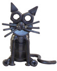 Cat Hand Crafted Recycled Metal Art Sculpture Figurine  