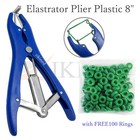 Elastrator Castration Blue Plastic Handle Pliers   Free 100 Pcs Rubber Ring Bag