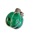 Vintage Unique Rare Green Glass With Gold Work Antique Perfume Bottle  Brass Cap