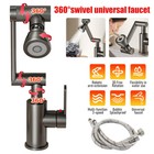 Kitchen Sink Faucet Bathroom Basin Faucet Mixer Tap 1080   Swivel 3 Modes Sprayer