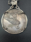1907 Vintage Morgan Dollar Liberty Indian Head Silver Coin Pendant Necklace