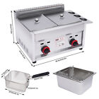 Countertop Gas Deep Fryer Propane Gas Stainless Steel Outdoor Use Round 2 Burner