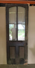 1 Antique Exterior 32x88 Shabby 4 Lite Arched Glass Top Farmhouse Door 822-23b
