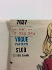Vogue Vintage Sewing Pattern 7637 Womens Dress Size 10 1969