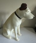 Vtg Victor Rca Hard Plastic Blow Mold Nipper Dog 18    Advertising Original Label