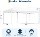 10 x20  Pop Up Canopy Tent Sun Shelter Party Wedding Outdoor Gazebo W  Carry Bag