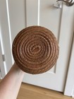 Vintage Pine Needle And Sweet Grass Hand Woven Basket Vase Small