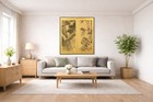 Suiboku Ink Pine Tree  Bamboo  And Taihu Stone Byobu Two Panels Folding Screens