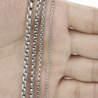 Fashion Unisex Silver Plated Round Box Chain Necklace Hot Gift