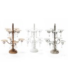 Cupcake Stand Holder Chandelier Accents  Tiered Display - Gold  Silver Or White
