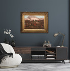 Large 19th Century Scene Of The Duke Of Wellington At The Battle Of Waterloo