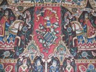 Vtg French Tapestry Quilted Coat Of Arms Renaissance Antique Medieval Hanging