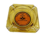 Vintage Amber Glass Ashtray Thunderbird Hotel And Casino Las Vegas Caesars World