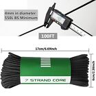 550lb Polyester 4mm 7-core Outdoor Paracord Parachute Cord Rope Mil Spec   100ft