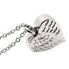 New Angel Heart Wings Urn Necklace For Ashes Keepsake Cremation Memorial Jewelry