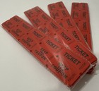 Red Raffle Tickets One Pack Of 200 Folded Flat Double Stub Split The Pot 50 50