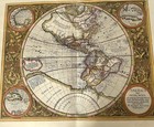 Vintage Penn Press Map Of America 1620 Mercator America Sive India Nova G 365