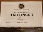 Claude Taittinger Signed   Dated 1996 Champagne Label Dedicated To  don  Framed