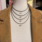 3mm Melon Beads  Oxidized Sterling Silver  Small Bead Necklace  Western Jewelry