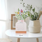 2026 Bloomy Flowers Desk Calendar Small Desk Calendar Mini Standing Floral Month