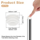 Round Plastic Plug  24 Pcs 1 Inch 25mm Tubing Insert End Caps  White