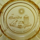 Vintage The Sands Las Vegas Nevada Casino Hotel Amber Ashtray 4 1 2  Barware 