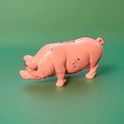 Vintage Cast Iron Pink Pig Piggy Bank 5  Antique Style Heavy Metal Coin Safe