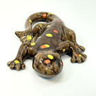 Ceramic Gecko Mcm Style Brown Orange Yellow Spots 10  X 6 