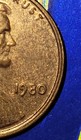 Gorgeous 1980 Penny No Mint Triple Rim Die  Free  1 Star Note With Every Order  