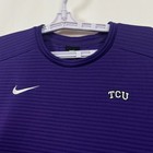 Nike Tcu Crewneck Double Knit Sweatshirt Womens Large Dri-fit Athletic Purple