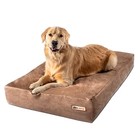 Barker Beds Large Orthopedic Dog Bed - 7  Memory Foam Mattress - 50-70 -  Khaki