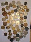 65 Foreign World Coins Lot     Pre-1950   Mixed Dates     Estate Collection     No Sil
