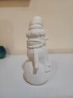 Vintage Ceramic Bisque Snowman Mold Ready To Paint New Old Stock