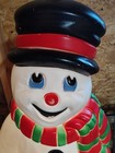 Vintage 1997  grand Venture  Christmas Snowman Blow Mold  38    Tall Red green