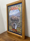 Beer Mirror Coors Nature Series  4 Buffalo Framed Bar Decor 1995