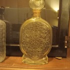 Vintage Schenley Whiskey Decanter 32oz Glass Bottle Embossed W  Ornate Design 
