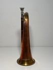 Copper And Brass Clairon  Vintage Bugle Trumpet  Antique Musical Instrument