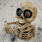 One-eyed Skull Cast Iron Mechanical Coin Bank