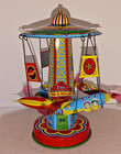 Rocket Ride Wind Up Tin Toy By Schylling Vintage Rocket Carousel Working Order