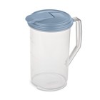  2 Pack  Sterilite 2 Quart Round Pitcher  Clear Plastic  Light Blue