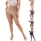 Women Plus Size Shiny High Glossy Sheer Stockings Dance Tights Pantyhose Hosiery