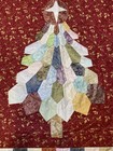 Handmade Patchwork Christmas Tree Quilt Wall Hanging 34 5    X 31    Rod Pocket Euc