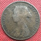 Nova Scotia  Canada Provinces 1861 Bronze 1 Cent  Victoria  Large Bud  Km  8