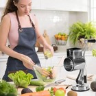 Rotary Cheese Grater Hand Drum Slicer Crank Vegetable Chopper Stainless Steel Us