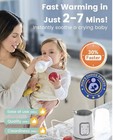 Bottle Warmer Grownsy 8-in-1 Fast Baby Bottle Warmer With Timer White New Sealed