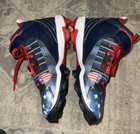 Under Armour Harper Boys Youth Sz 6 Blue Red Shoes Cleats 3023445-400 Flag Stars