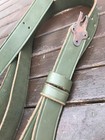 Vintage Argentine Army Two Part Rifle Sling Mauser - Green Leather Vg Nos