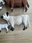 Schleich Lot Of 5 Cows Bulls Calf Texas Longhorn Dairy Farm Animals
