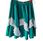 Partners Please  By Malco Modes Vintage Square Dancing Outfit Teal White Lace
