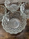 Vintage Clear Pressed Glass Dessert Bowls Set Of 4 Sawtooth Rim